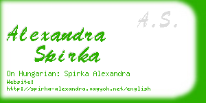 alexandra spirka business card